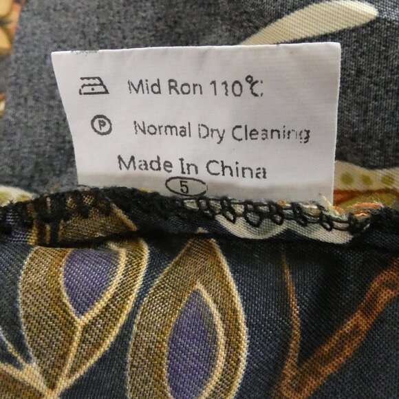 Vintage Men Brown Shirt Size S Abstract Floral 80s 90s Vacation Summer Short Slv - Picture 4 of 7